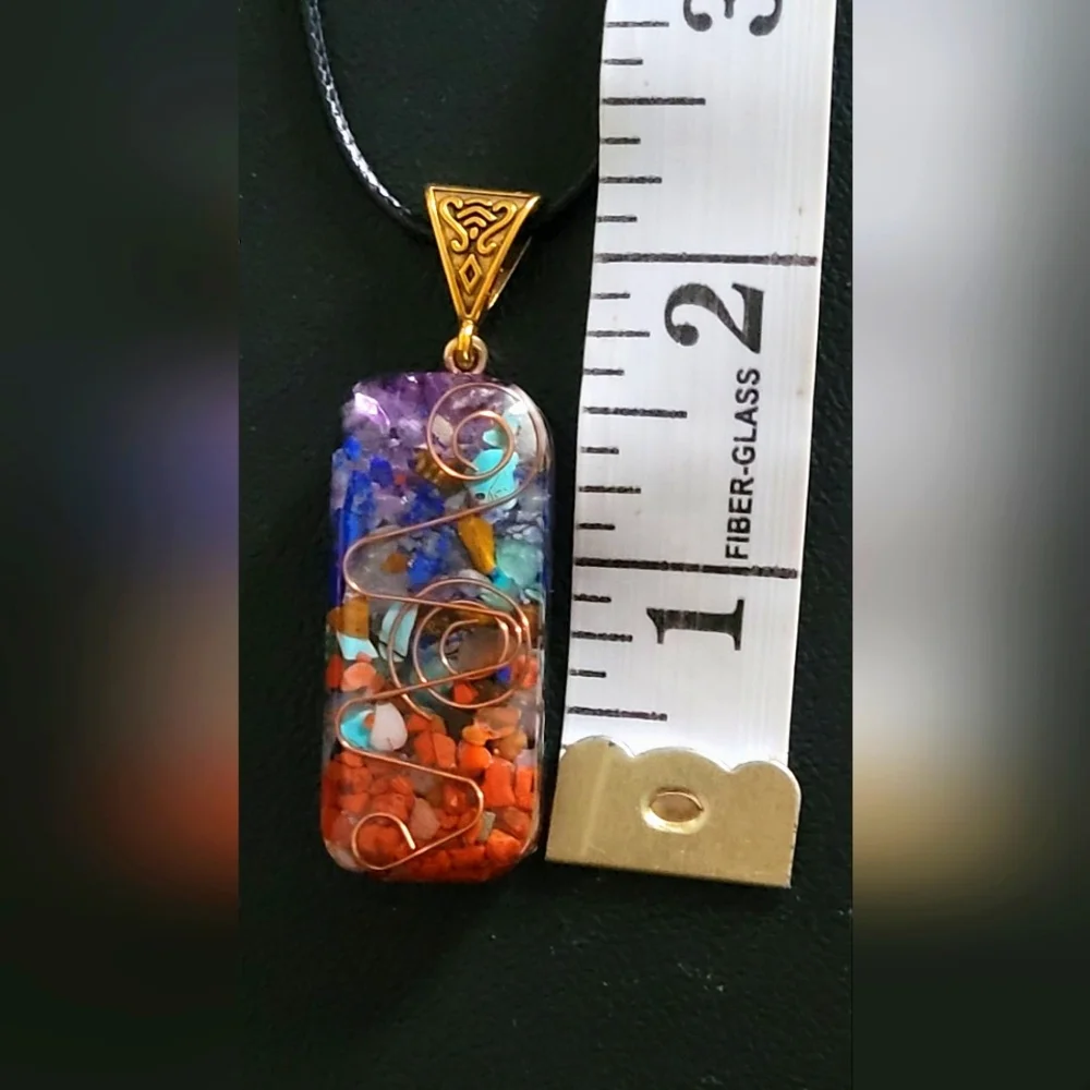 7 Chakra Orgone Energy Healing EMF Protection Pendant Necklace